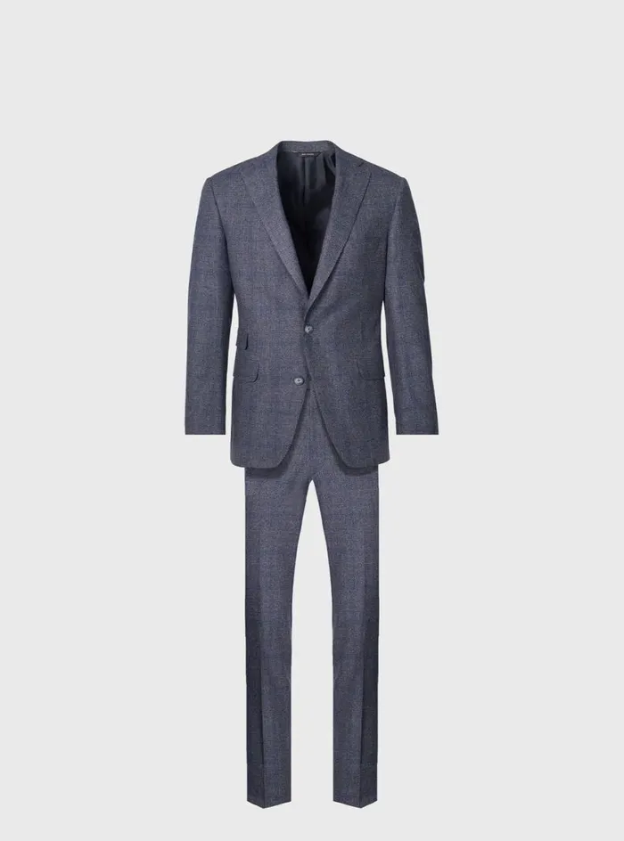 Men Paul Stuart Blazers and Jackets Wool and Cashmere Plaid Paul Suit Grey