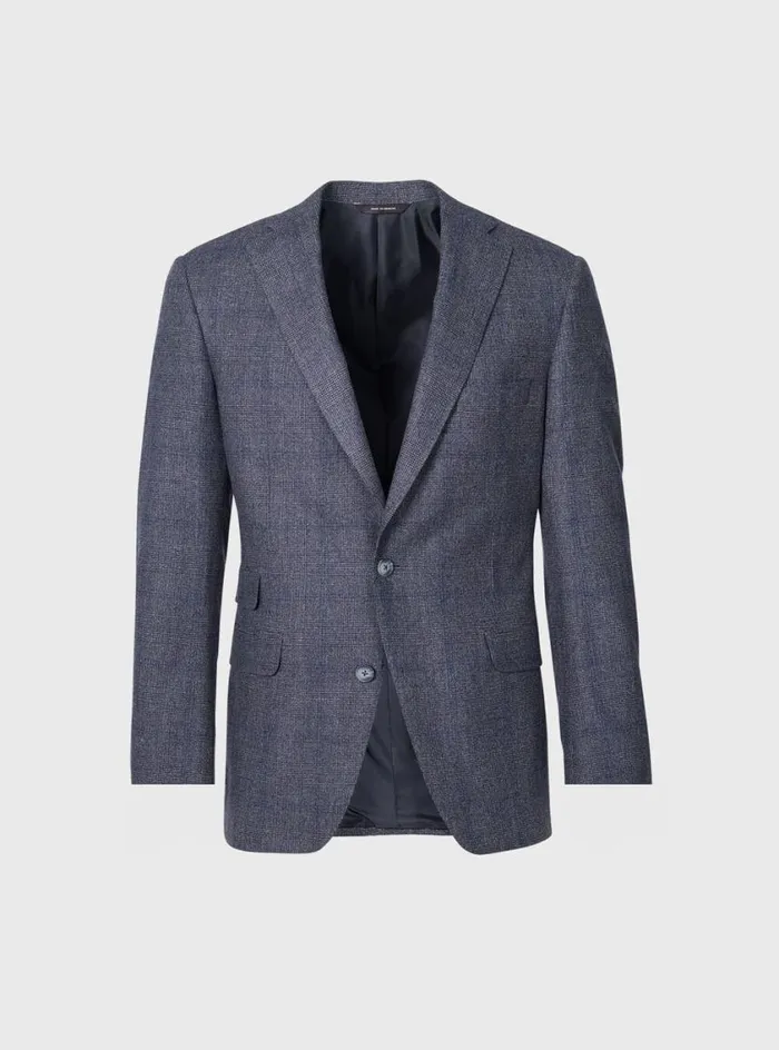 Men Paul Stuart Blazers and Jackets Wool and Cashmere Plaid Paul Suit Grey