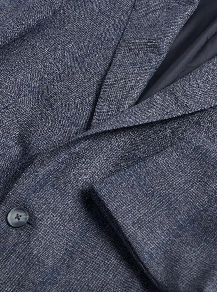 Men Paul Stuart Blazers and Jackets Wool and Cashmere Plaid Paul Suit Grey