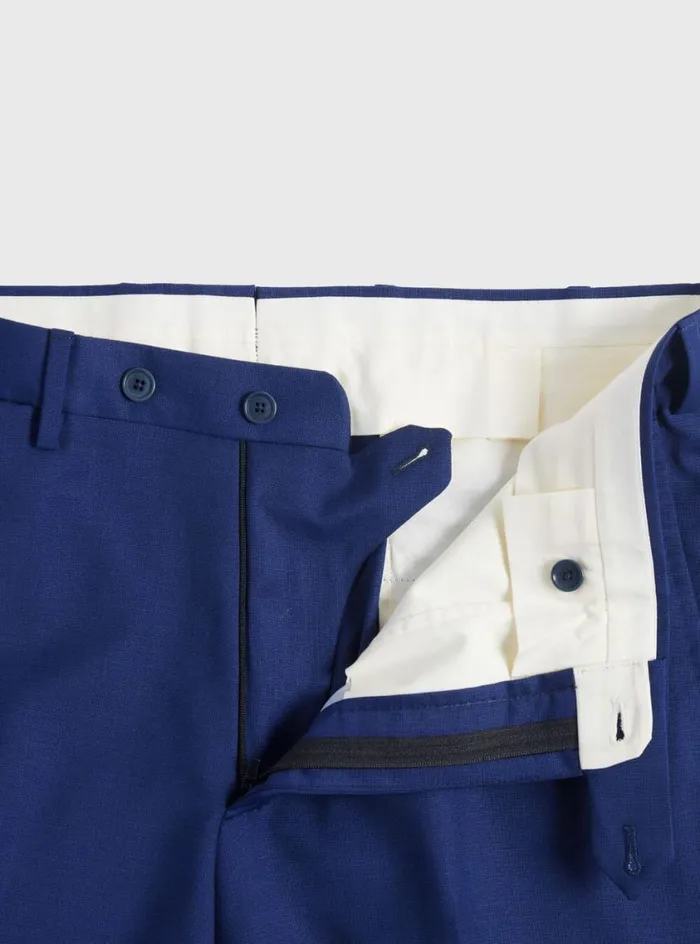 Men Paul Stuart Blazers and Jackets Wool Tick Weave Suit Blue