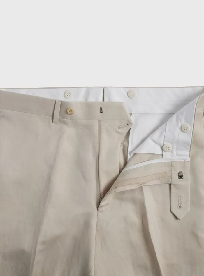 Men Paul Stuart Dress Pants Linen and Silk James Dress Trouser Stone