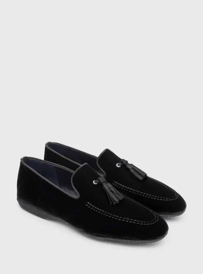 Men Paul Stuart Evening Hope Velvet SlipOn Black Men Paul Stuart Evening Hope Velvet SlipOn Black