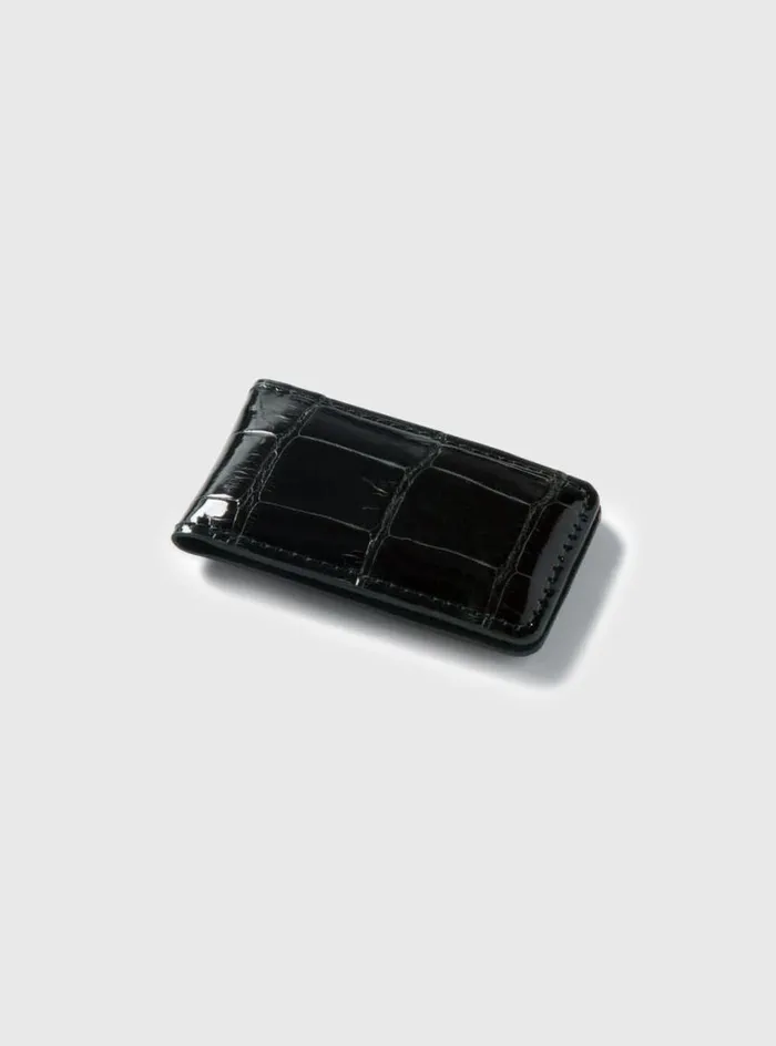 Men Paul Stuart Jewelry Alligator Magnetic Money Clip Hunter Green