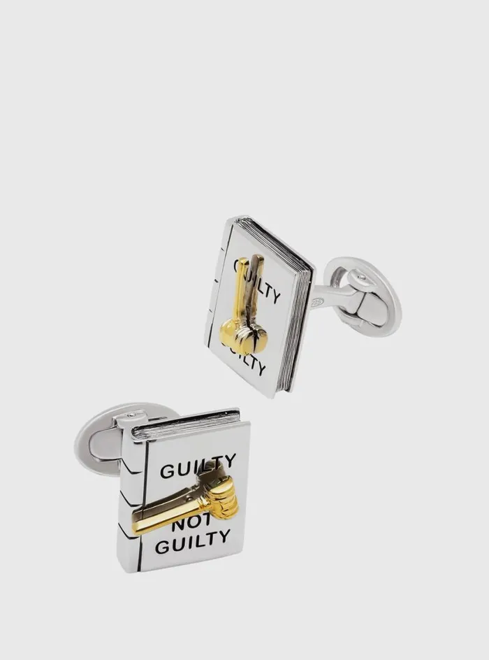 Men Paul Stuart Jewelry GuiltyNot Guilty Cufflinks Sterling Silver