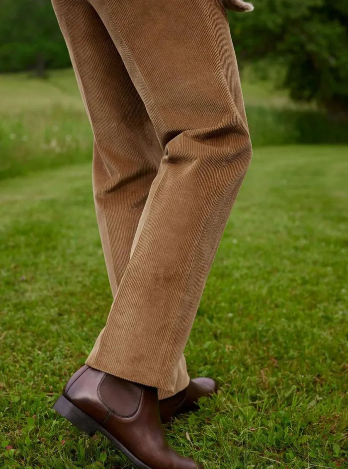 Men Paul Stuart Pants Cotton Corduroy Pant Tan