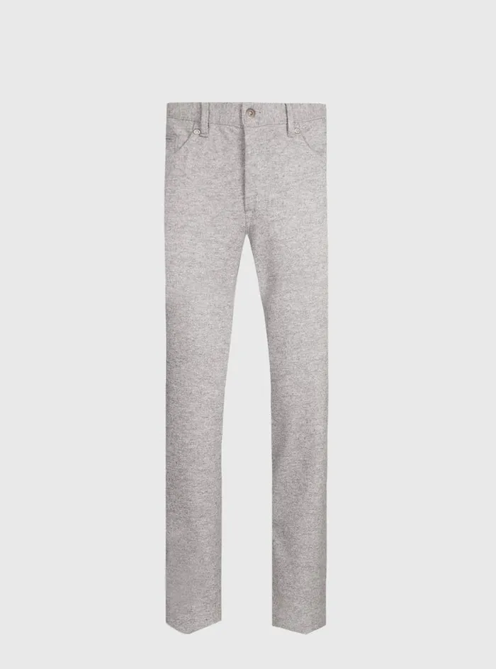 Men Paul Stuart Pants Five Pocket Carded Jersey Pant Light Grey