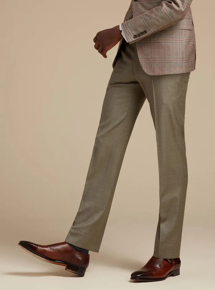Men Paul Stuart Pants Super 130s Wool Sage Trouser Sage Men Paul Stuart Pants Super 130s Wool Sage Trouser Sage