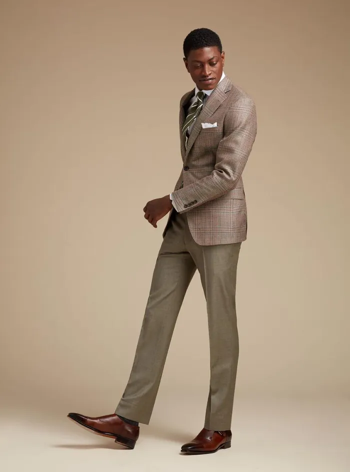 Men Paul Stuart Pants Super 130s Wool Sage Trouser Sage Men Paul Stuart Pants Super 130s Wool Sage Trouser Sage