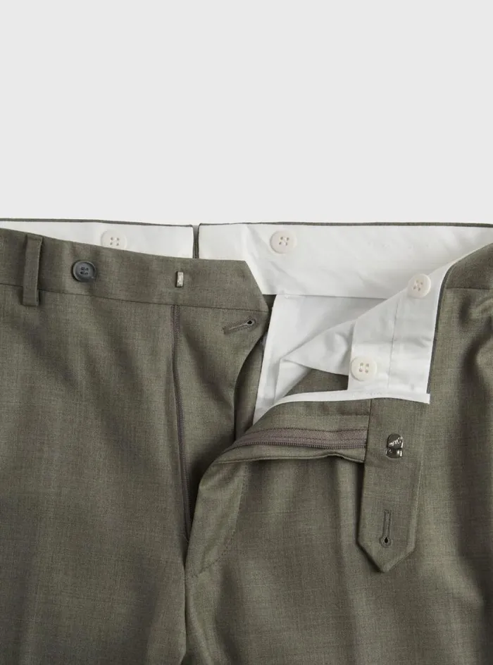 Men Paul Stuart Pants Super 130s Wool Sage Trouser Sage Men Paul Stuart Pants Super 130s Wool Sage Trouser Sage