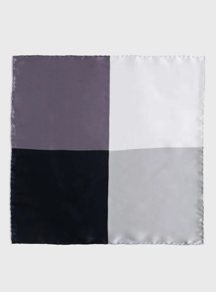 Men Paul Stuart Pocket Squares Four Color Satin Pocket Square Black Men Paul Stuart Pocket Squares Four Color Satin Pocket Square Black