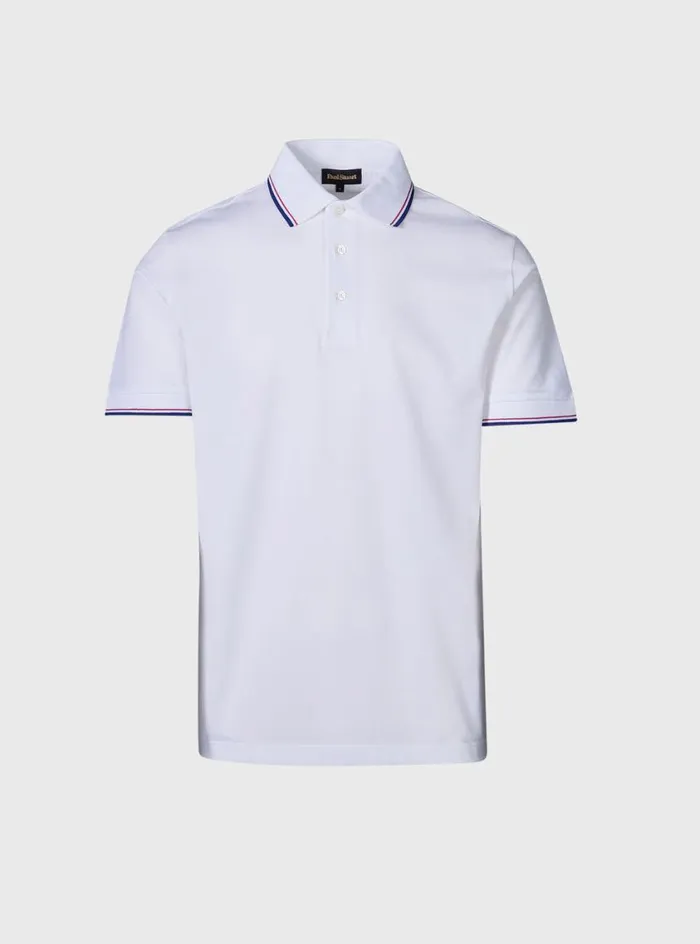 Men Paul Stuart Polos and TShirts Performance Polo With Contrast Tipping White Men Paul Stuart Polos and TShirts Performance Polo With Contrast Tipping White