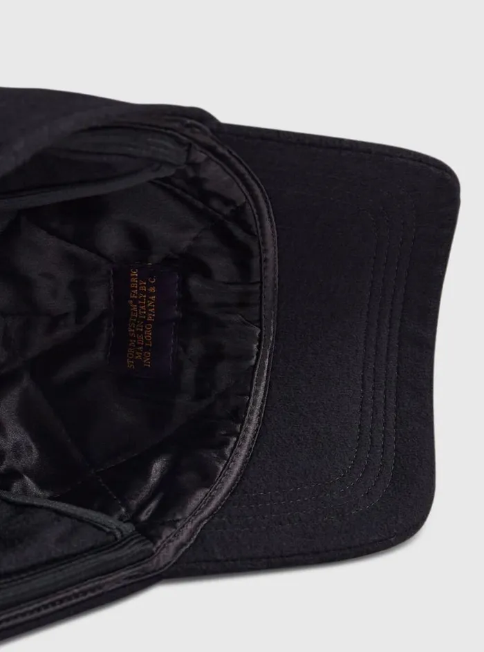 Men Paul Stuart Scarves Hats Gloves Baseball Cap With Ear Flaps Black
