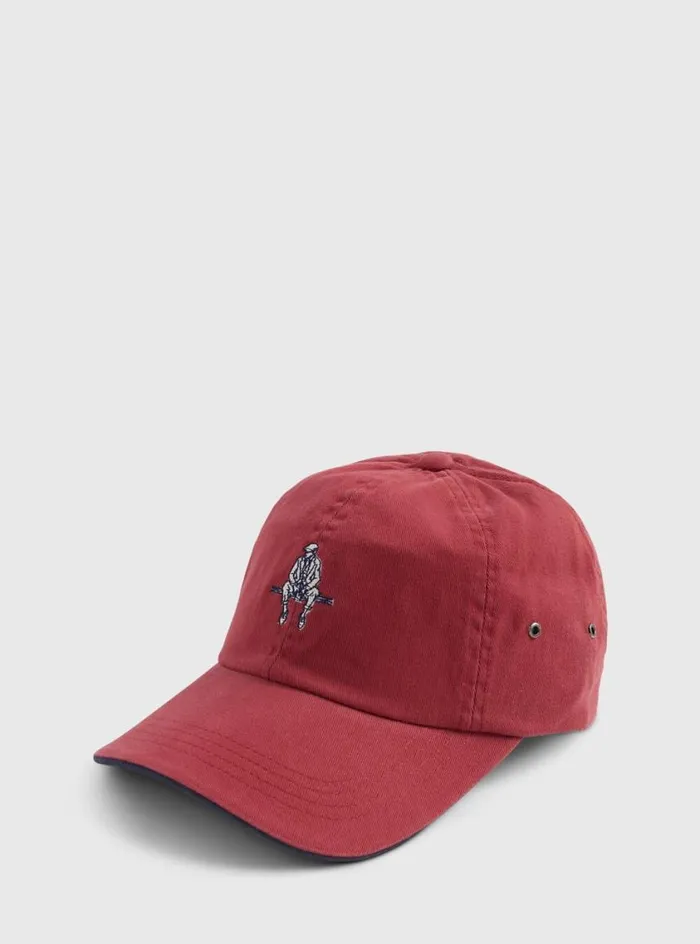 Men Paul Stuart Scarves Hats Gloves Logo Baseball Cap Red