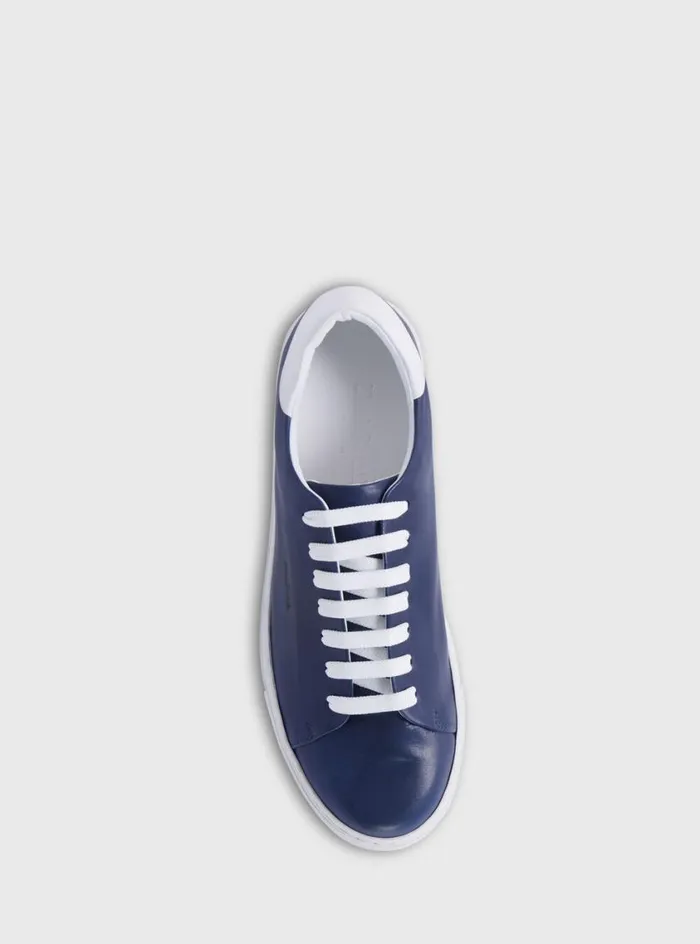 Men Paul Stuart Sneakers Homer Leather Sneaker Blue
