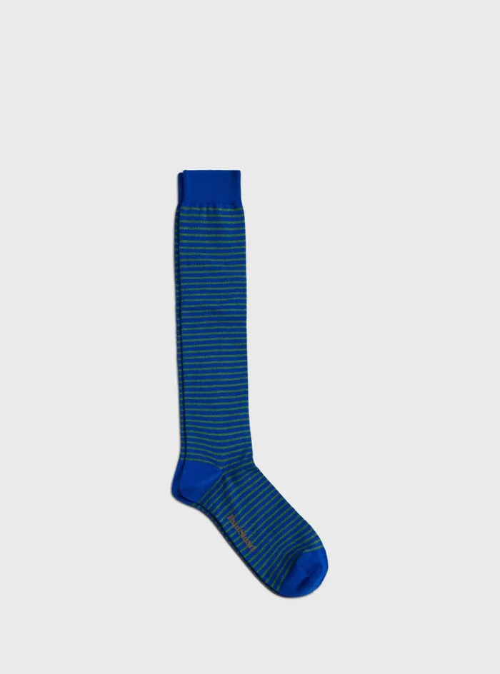 Men Paul Stuart Socks Horizontal Stripe Sock Royal Blue