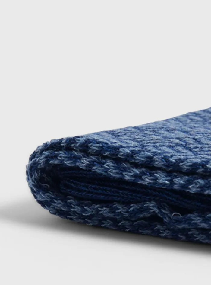 Men Paul Stuart Socks Mercerized Cotton Parquet Pattern Sock Blue