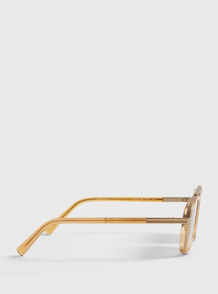Men Paul Stuart Sunglasses and Eyewear Zegna Shiny Gold Geometric Gold