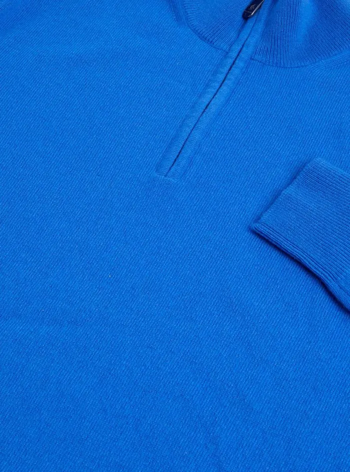 Men Paul Stuart Sweaters Cashmere 14 Zip Sweater Royal Blue Men Paul Stuart Sweaters Cashmere 14 Zip Sweater Royal Blue