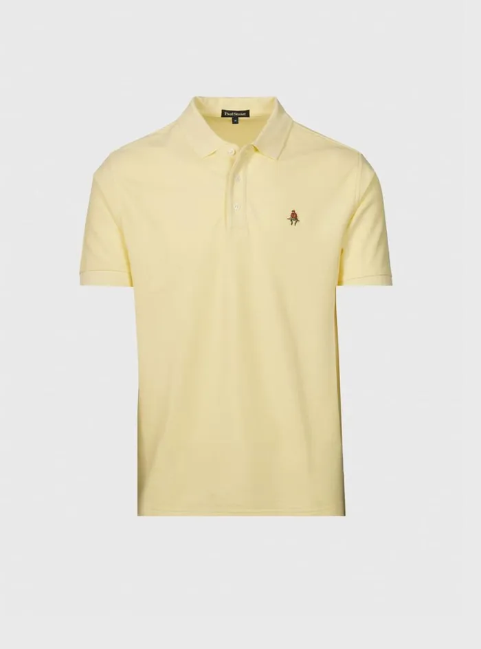 Men Paul Stuart Sweaters Cotton Piqu Logo Polo Butter