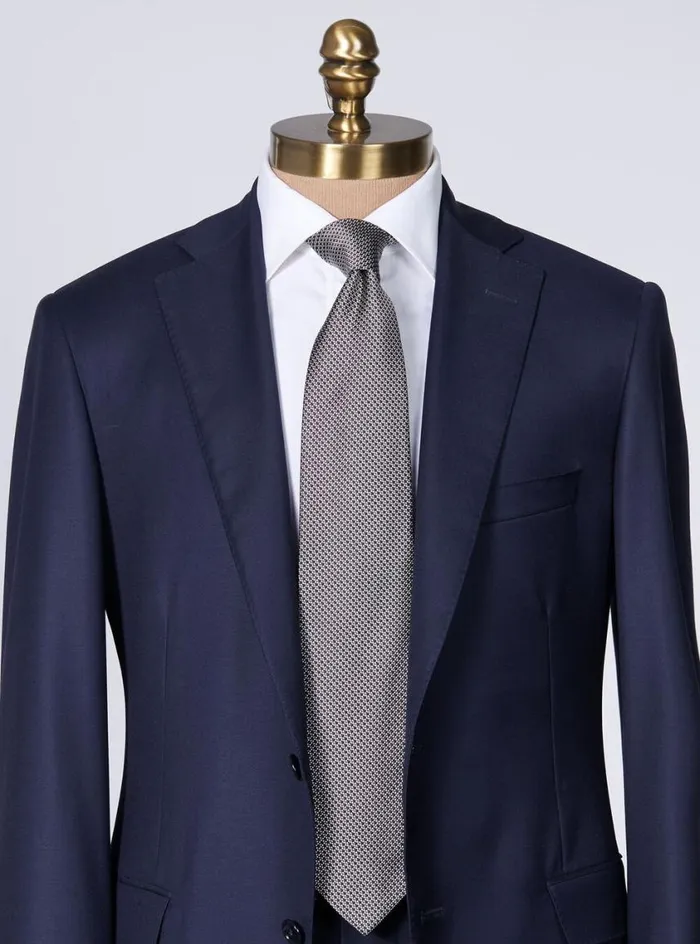 Men Paul Stuart Ties Woven Silk Micro Deco Tie Black