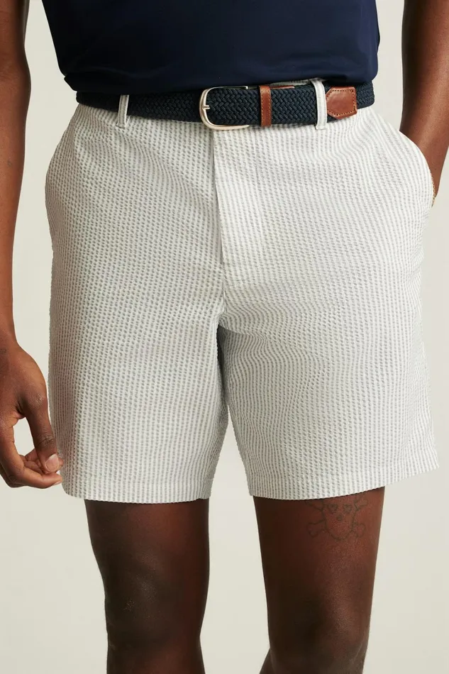Men Performance Seersucker Golf Short Grey And White Stripe Bonobos Golf Shorts Men Performance Seersucker Golf Short Grey And White Stripe Bonobos Golf Shorts