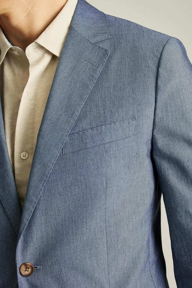Men Portuguese Stretch Chambray Suit Navy Chambray Bonobos Suits
