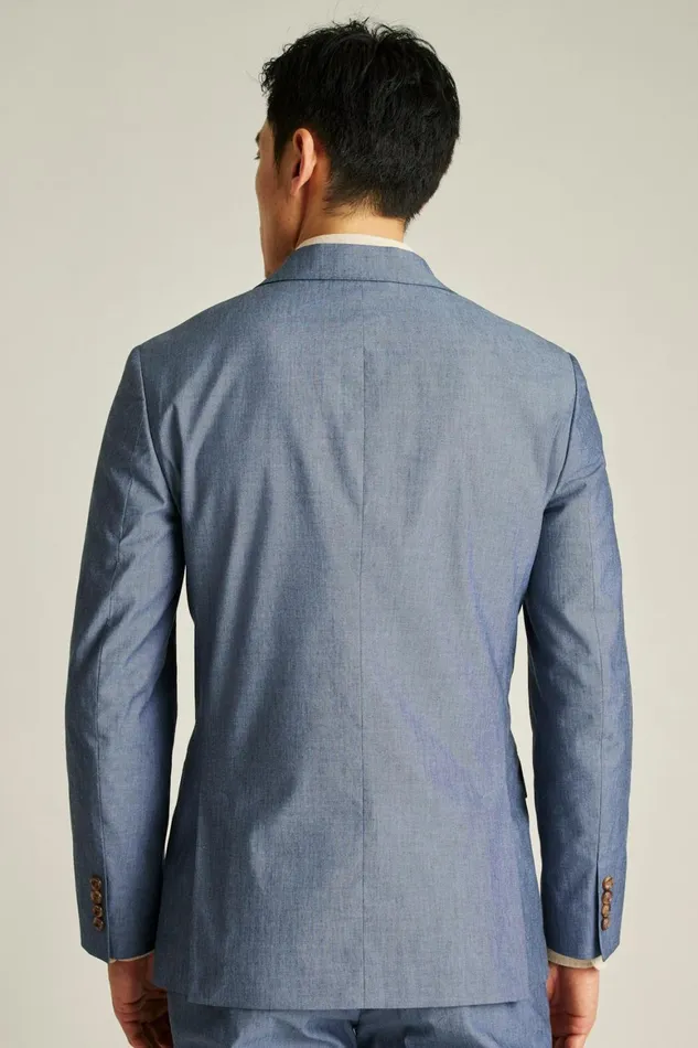Men Portuguese Stretch Chambray Suit Navy Chambray Bonobos Suits