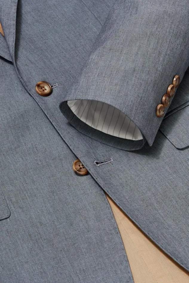 Men Portuguese Stretch Chambray Suit Navy Chambray Bonobos Suits