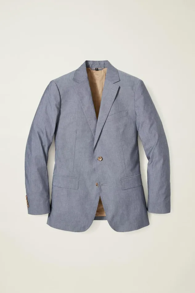 Men Portuguese Stretch Chambray Suit Navy Chambray Bonobos Suits