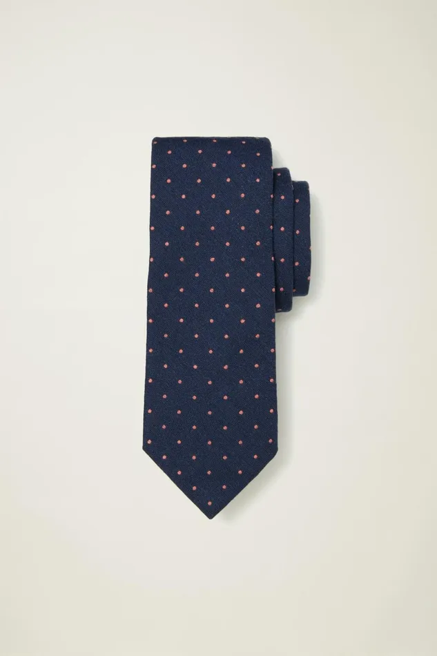 Men Premium Necktie Blue Pink Dots Bonobos Ties and Pocket Squares