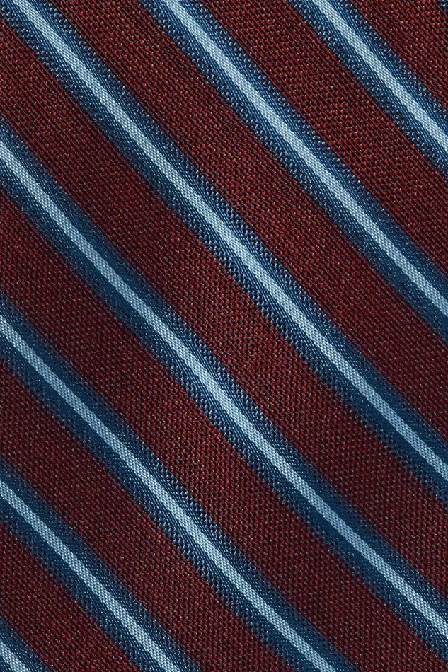 Men Premium Necktie Burgundy Blue Stripe Bonobos Ties and Pocket Squares