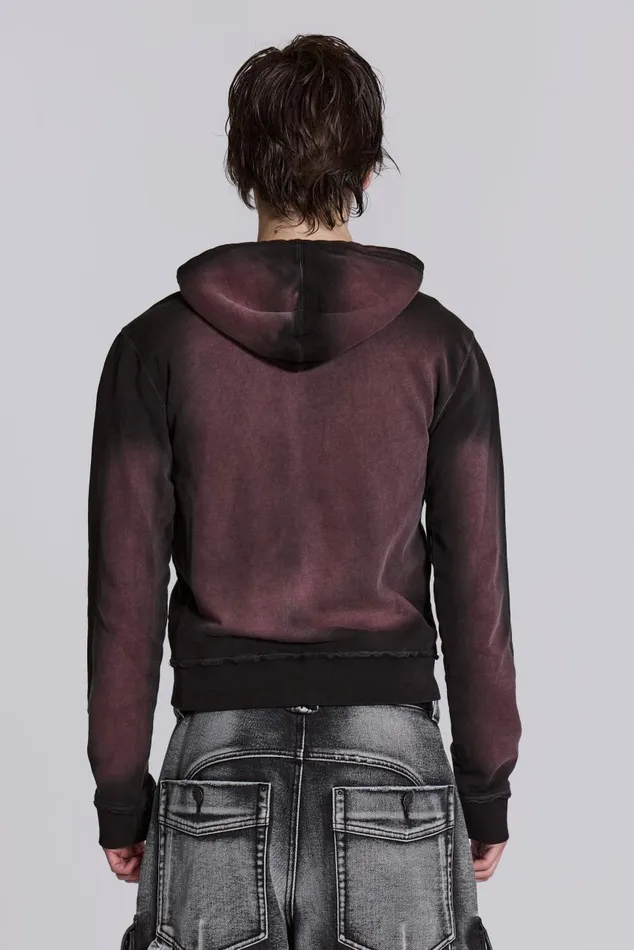 Men Red Fade Mini Monster Hoodie Jaded London Hoodies and Sweatshirts
