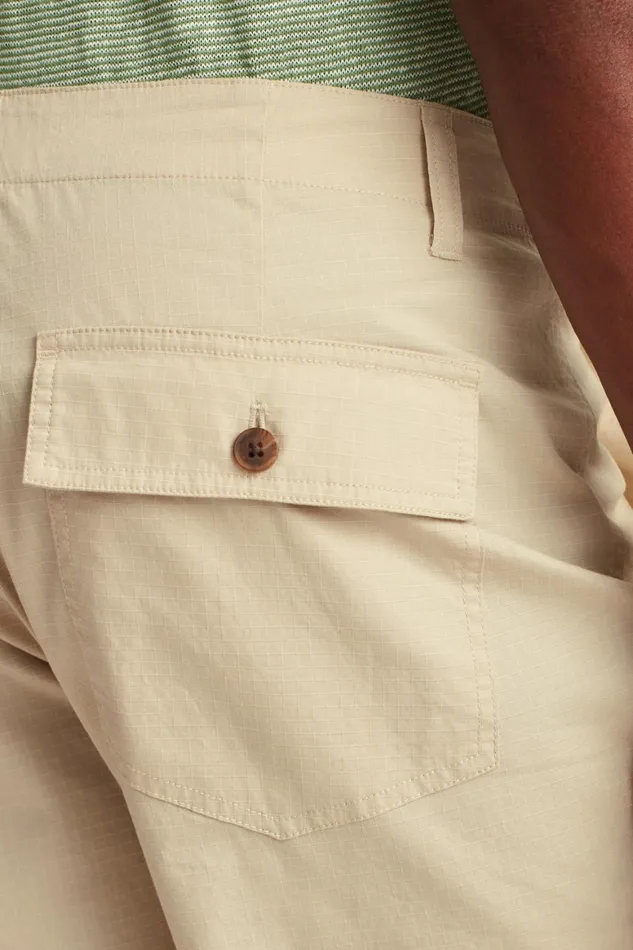 Men Ripstop Fatigue Shorts Cream Beige Bonobos Casual Shorts