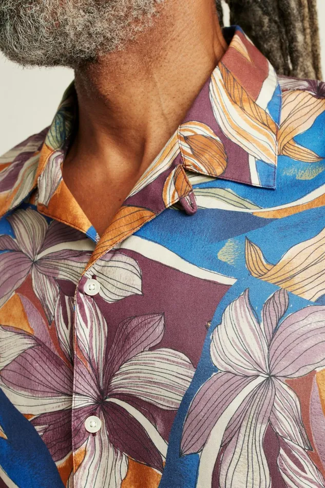 Men Riviera Cabana Shirt Rustic Floral Bonobos Casual Shirts