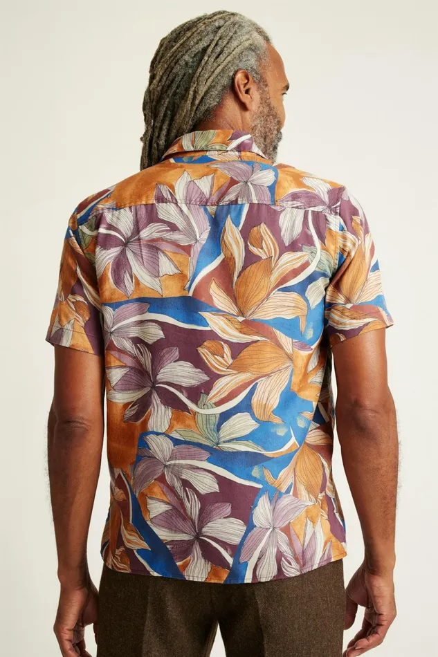 Men Riviera Cabana Shirt Rustic Floral Bonobos Casual Shirts