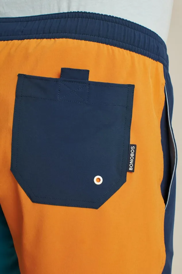 Men Riviera Recycled Swim Trunks Multi Color Blocked Bonobos Swim Trunks