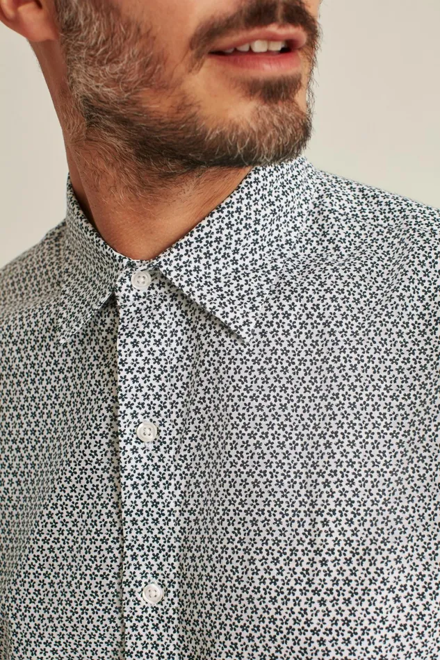 Men Riviera Short Sleeve Shirt Blue Hampton Floral Bonobos Casual Shirts