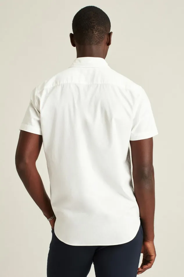 Men Riviera Short Sleeve Shirt Solid White Bonobos Casual Shirts