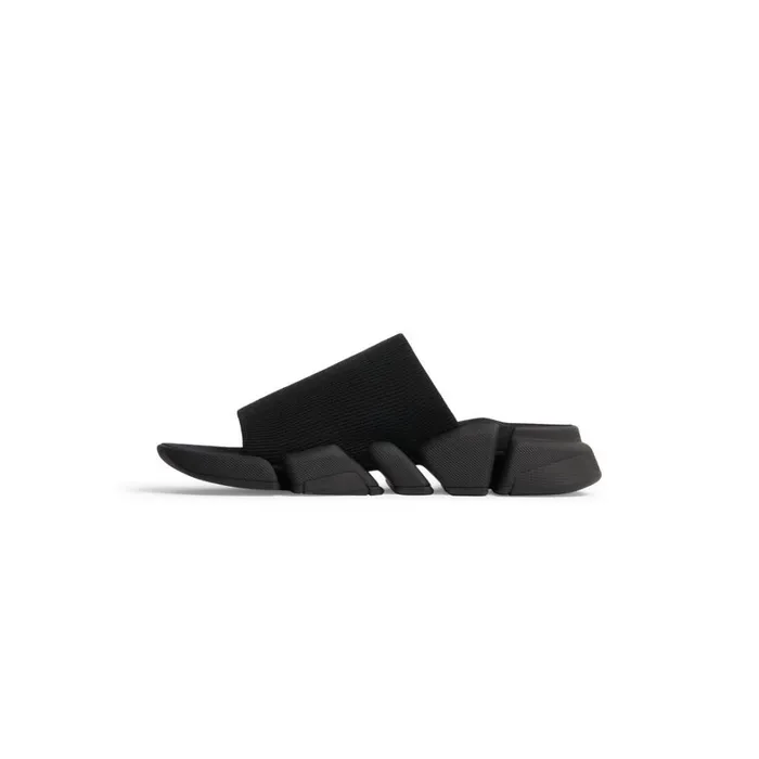 Men Sandals and Mules Balenciaga Speed 20 Recycled Knit Slide Sandal In Black