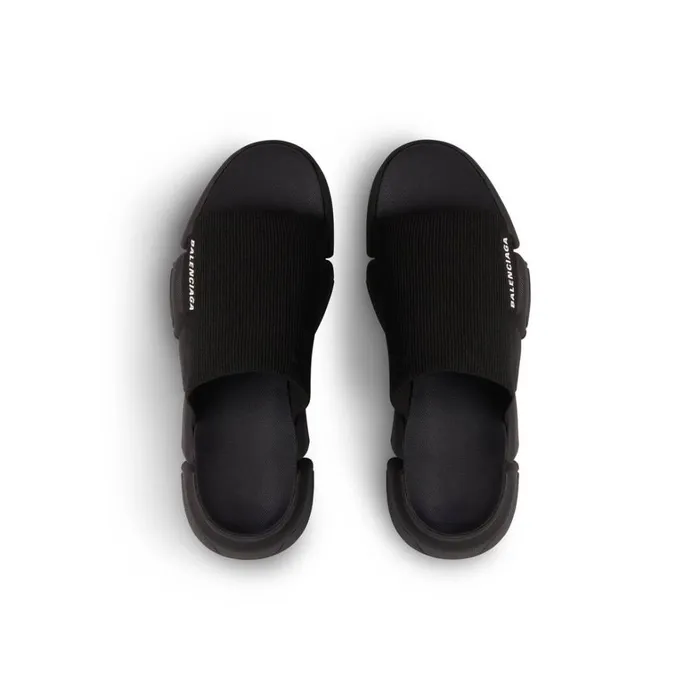 Men Sandals and Mules Balenciaga Speed 20 Recycled Knit Slide Sandal In Black