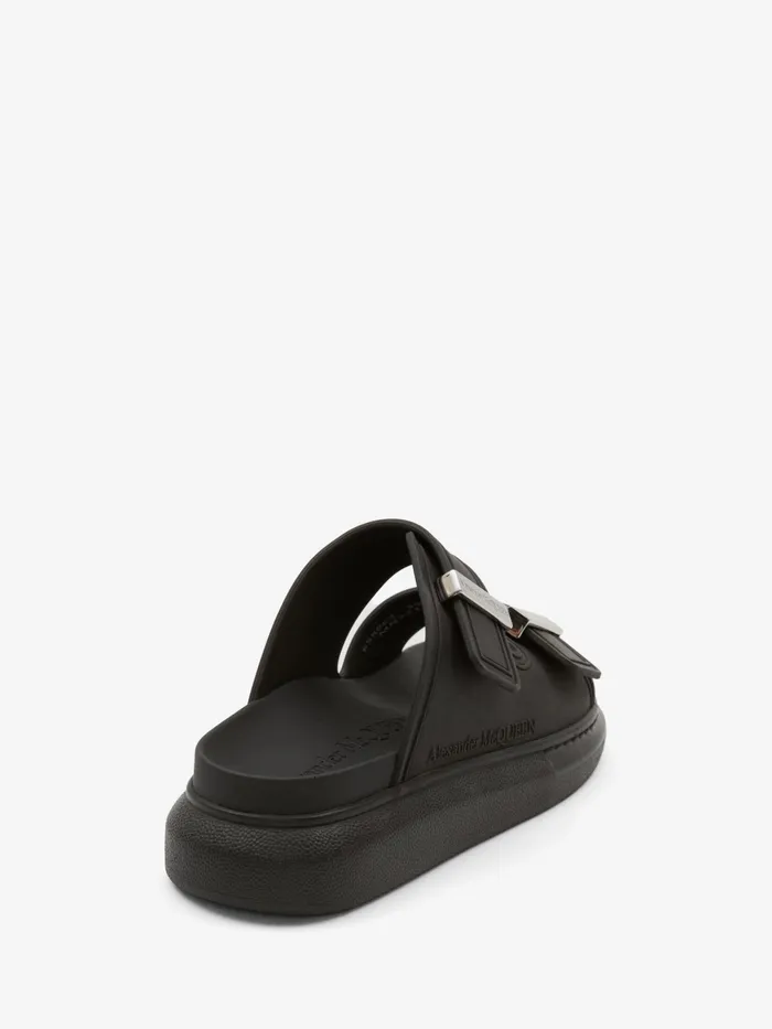 Men Sandals And Slides Alexander McQueen Hybrid Slide Blacksilver