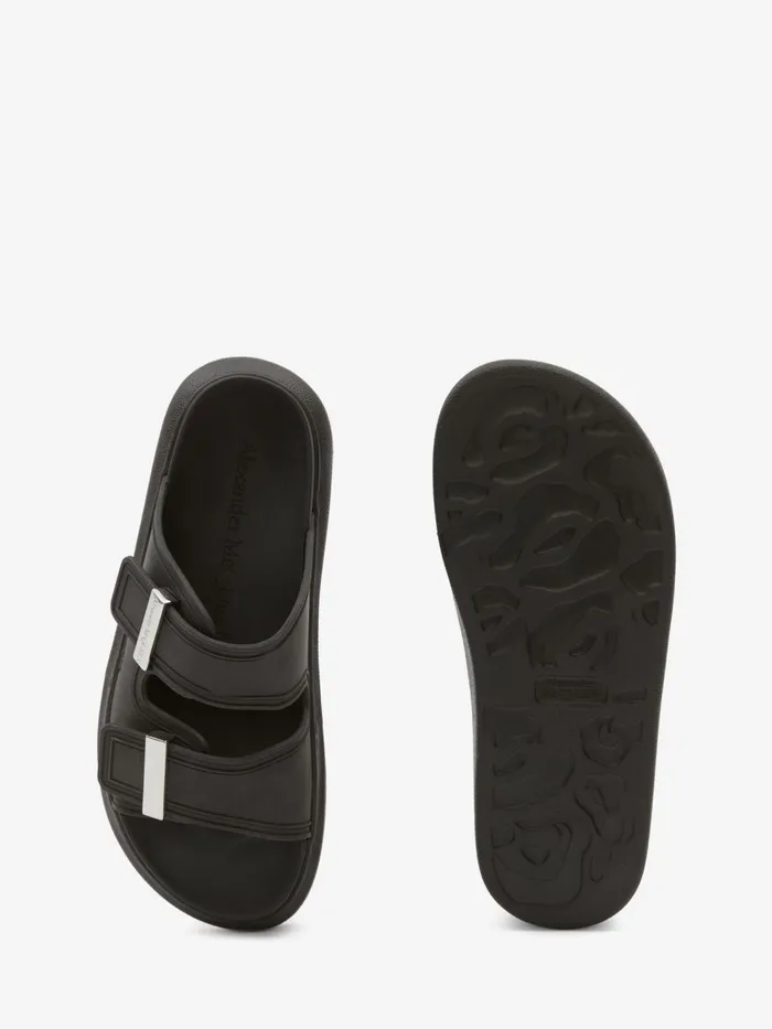 Men Sandals And Slides Alexander McQueen Hybrid Slide Blacksilver