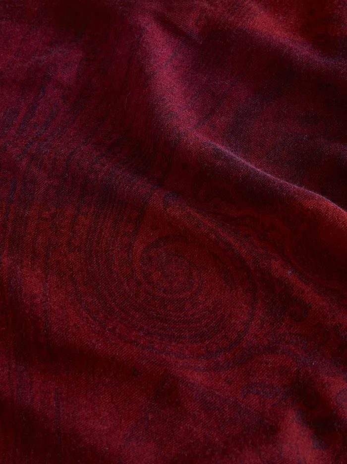 Men Scarf With Paisley Imprint Etro Scarves