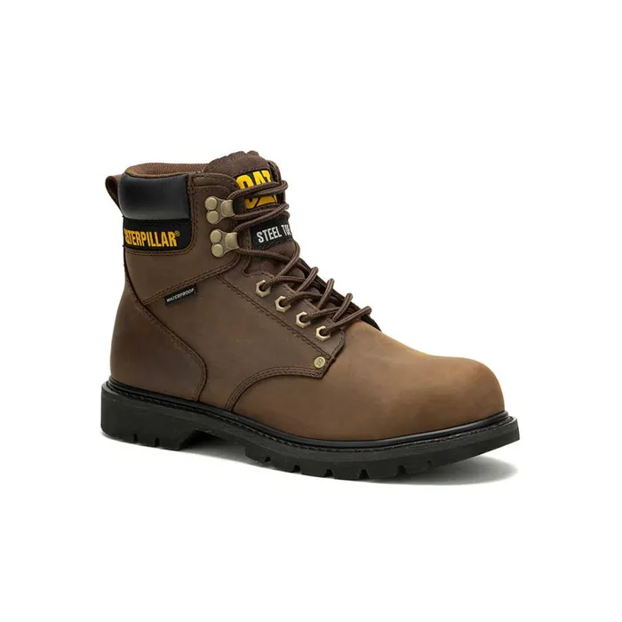 Men Second Shift Waterproof Steel Toe Work Boot Cat Footwear Boots