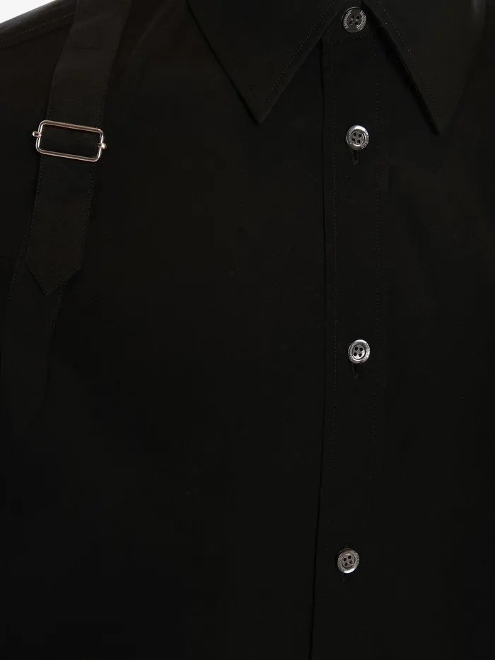 Men Shirts Alexander McQueen Harness Shirt Black