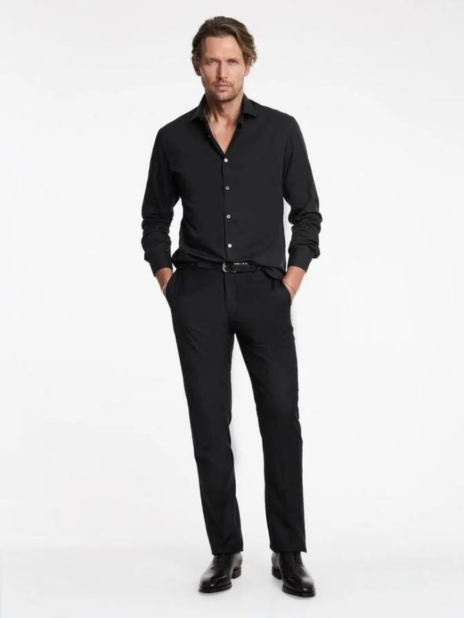 Men Shirts John Varvatos STELLA DRESS SHIRT Black