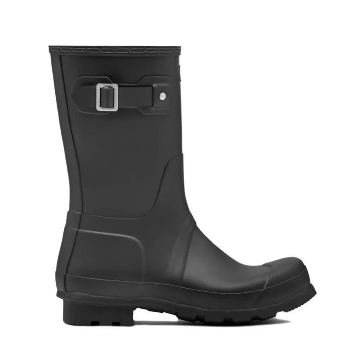 Men Short and Ankle Boots Hunter Boots Original Short Rain Boots Black