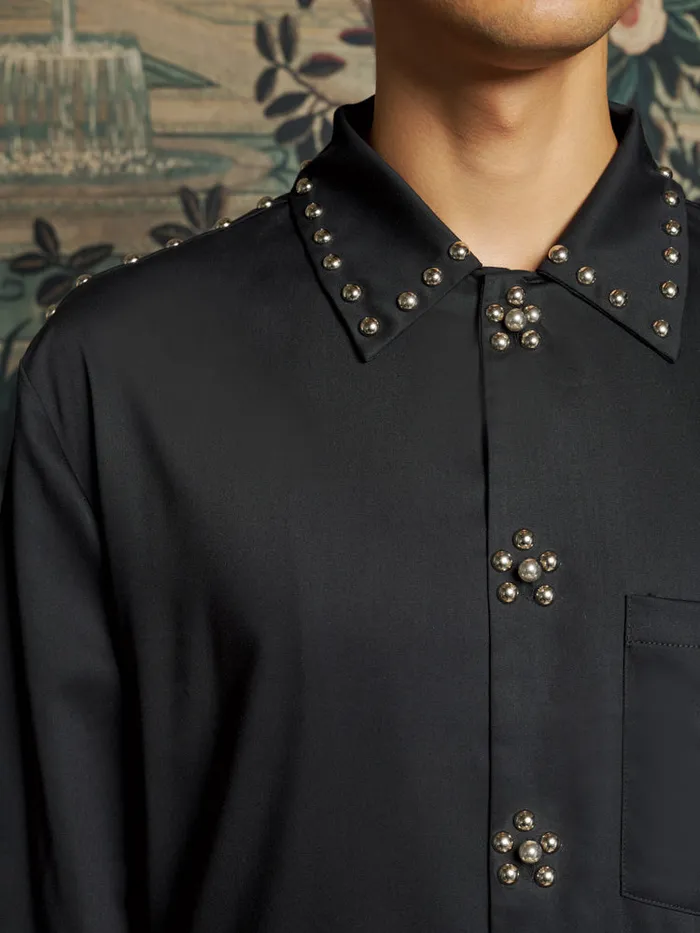 Men Sister Jane Shirts Jean Studded Shirt Coal Black