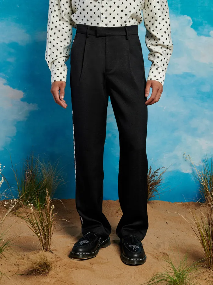 Men Sister Jane Trousers Saloon Scallop Trousers Coal Black