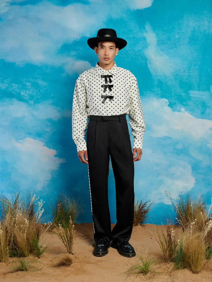 Men Sister Jane Trousers Saloon Scallop Trousers Coal Black